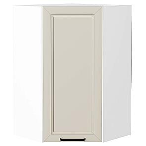 Шкаф верхний угловой Нео Cream Silk/Белый 920*600*600