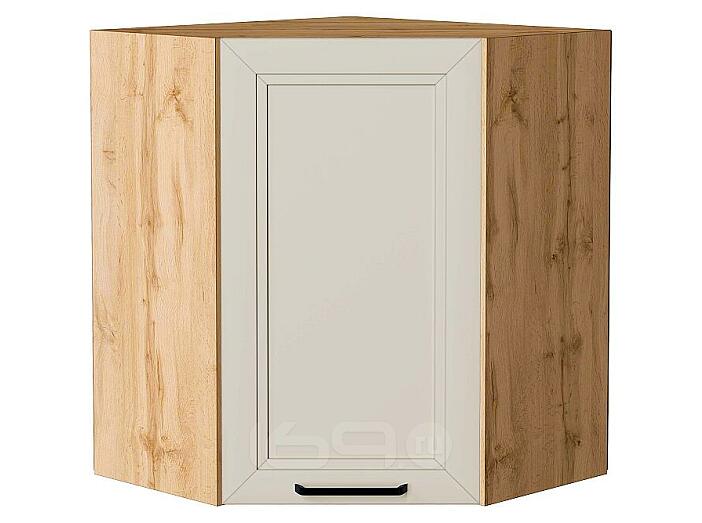 Шкаф верхний угловой Нео Cream Silk/Дуб Вотан 716*600*600
