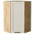 Шкаф верхний угловой Нео Cream Silk/Дуб Вотан 920*600*600