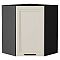 Шкаф верхний угловой Нео Cream Silk/Graphite 716*600*600