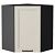 Шкаф верхний угловой Нео Cream Silk/Graphite 716*600*600