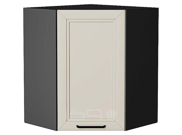 Шкаф верхний угловой Нео Cream Silk/Graphite 716*600*600