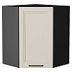 Шкаф верхний угловой Нео Cream Silk/Graphite 716*600*600