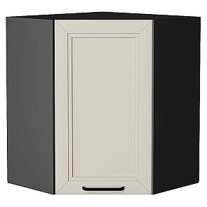 Шкаф верхний угловой Нео Cream Silk/Graphite 716*600*600