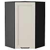 Шкаф верхний угловой Нео Cream Silk/Graphite 920*600*600