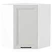 Шкаф верхний угловой Нео Grey Silk/Белый 716*600*600