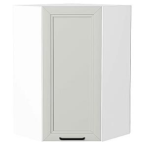 Шкаф верхний угловой Нео Grey Silk/Белый 920*600*600