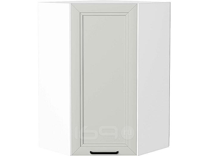 Шкаф верхний угловой Нео Grey Silk/Белый 920*600*600