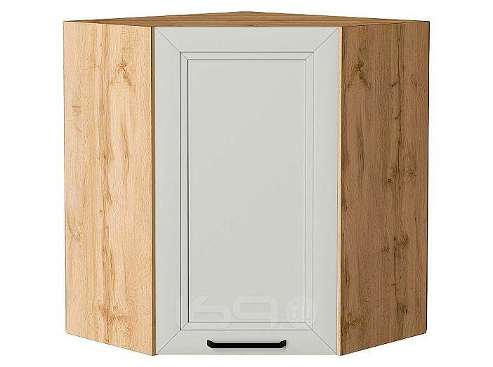 Шкаф верхний угловой Нео Grey Silk/Дуб Вотан 716*600*600