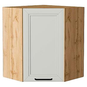 Шкаф верхний угловой Нео Grey Silk/Дуб Вотан 716*600*600