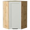 Шкаф верхний угловой Нео Grey Silk/Дуб Вотан 920*600*600