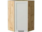Шкаф верхний угловой Нео Grey Silk/Дуб Вотан 920*600*600