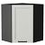 Шкаф верхний угловой Нео Grey Silk/Graphite 716*600*600
