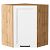 Шкаф верхний угловой Нео White Silk/Дуб Вотан 716*600*600