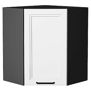 Шкаф верхний угловой Нео White Silk/Graphite 716*600*600