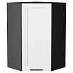 Шкаф верхний угловой Нео White Silk/Graphite 920*600*600