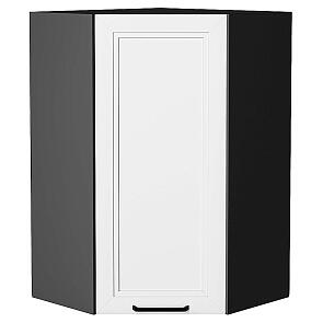 Шкаф верхний угловой Нео White Silk/Graphite 920*600*600
