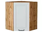 Шкаф верхний угловой Ницца Blanco/Дуб Вотан 716*600*600