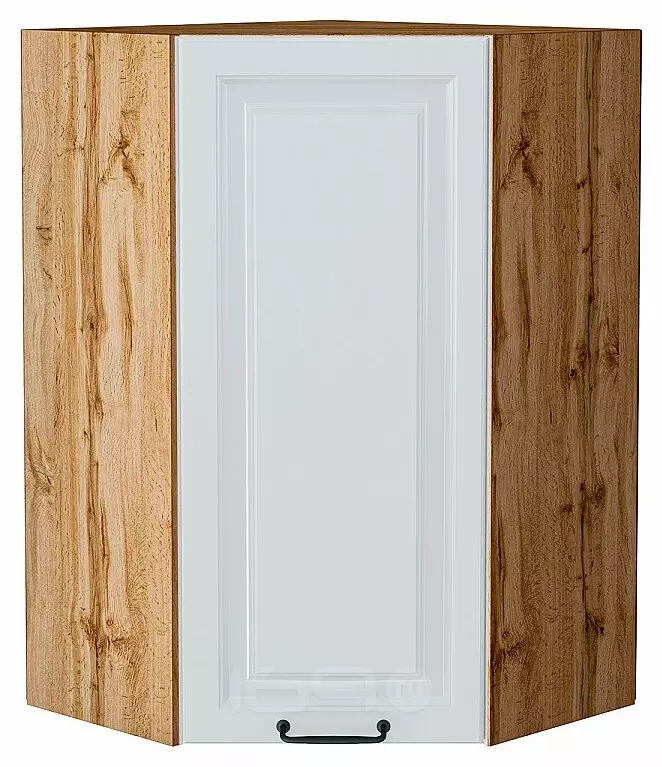 Шкаф верхний угловой Ницца Blanco/Дуб Вотан 920*600*600