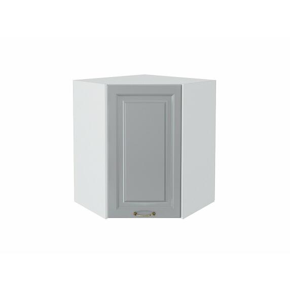 Шкаф верхний угловой Ницца Графит Белый 716*600*600