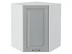 Шкаф верхний угловой Ницца Графит Белый 716*600*600