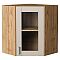 Шкаф верхний угловой остекленный Лофт Cream Silk/Дуб Вотан 716*600*600 Шкаф верхний угловой остекленный Лофт Cream Silk/Дуб Вотан 716*600*600
