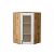 Шкаф верхний угловой остекленный Лофт Nordic Oak/Дуб Вотан 920*600*600