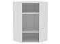 Шкаф верхний угловой остекленный Ницца ВУ 599 Дуб крем-Белый