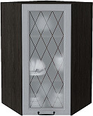 Шкаф верхний угловой остекленный Ницца ВУ 599 | 60 см