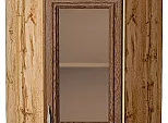 Шкаф верхний угловой остекленный Шале Brown Dreamline Дуб Вотан 716*600*600