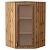 Шкаф верхний угловой остекленный Шале Brown Dreamline Дуб Вотан 920*600*600
