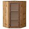 Шкаф верхний угловой остекленный Шале Brown Dreamline Дуб Вотан 920*600*600