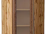 Шкаф верхний угловой остекленный Шале Brown Dreamline Дуб Вотан 920*600*600
