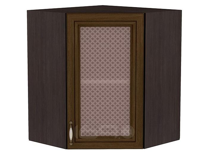 Шкаф верхний угловой остекленный Шале ВУ 590 Antico-Венге