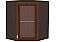 Шкаф верхний угловой остекленный Шале ВУ 590 Brown Oak-Венге