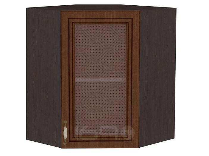 Шкаф верхний угловой остекленный Шале ВУ 590 Brown Oak-Венге