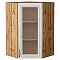 Шкаф верхний угловой остекленный Шале White Dreamline Дуб Вотан 920*600*600