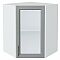 Шкаф верхний угловой остекленный Сканди Grey Softwood Белый 716*600*600 Шкаф верхний угловой остекленный Сканди Grey Softwood Белый 716*600*600
