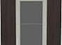Шкаф верхний угловой остекленный Сканди ВУ 599 Grey Softwood-Венге