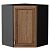 Шкаф верхний угловой Шале Brown Dreamline Graphite 716*600*600