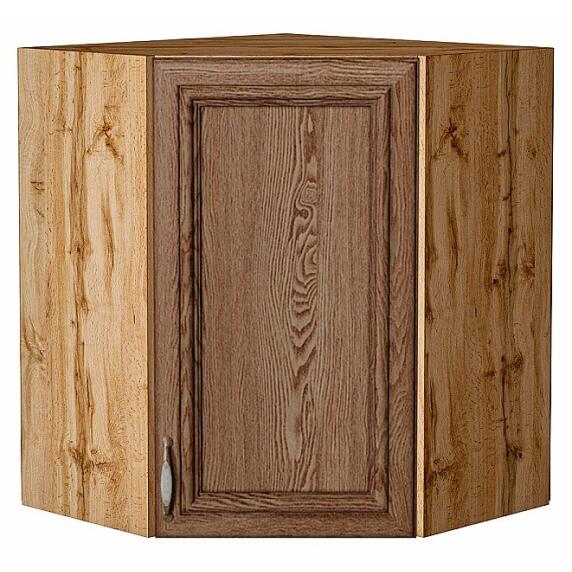 Шкаф верхний угловой Шале Brown Dreamline Дуб Вотан 716*600*600