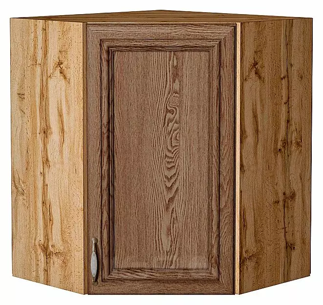 Шкаф верхний угловой Шале Brown Dreamline Дуб Вотан 716*600*600