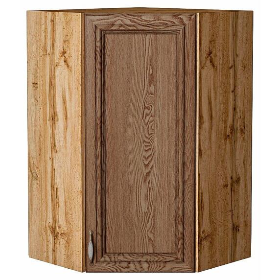 Шкаф верхний угловой Шале Brown Dreamline Дуб Вотан 920*600*600