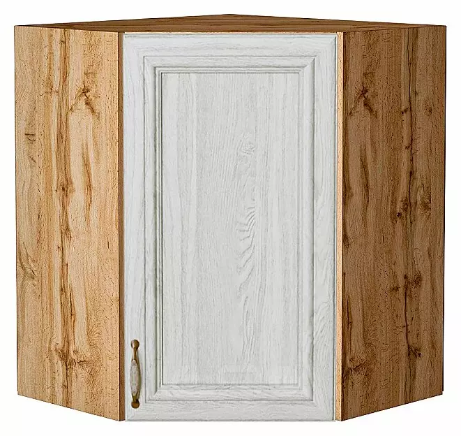 Шкаф верхний угловой Шале White Dreamline Дуб Вотан 716*600*600