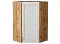 Шкаф верхний угловой Шале White Dreamline Дуб Вотан 920*600*600