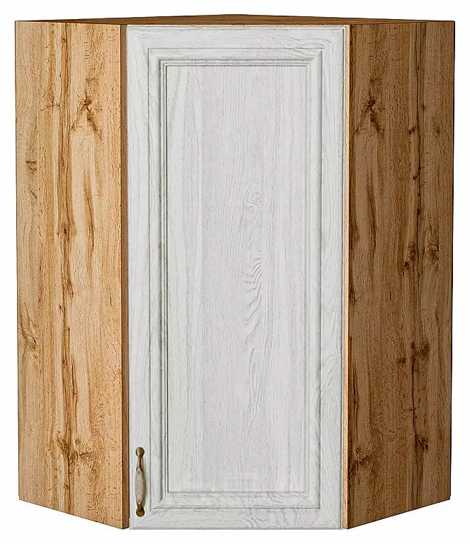 Шкаф верхний угловой Шале White Dreamline Дуб Вотан 920*600*600