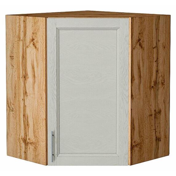 Шкаф верхний угловой Сканди Cappuccino Softwood Дуб Вотан 716*600*600