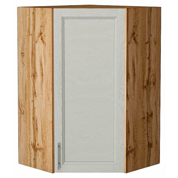 Шкаф верхний угловой Сканди Cappuccino Softwood Дуб Вотан 920*600*600