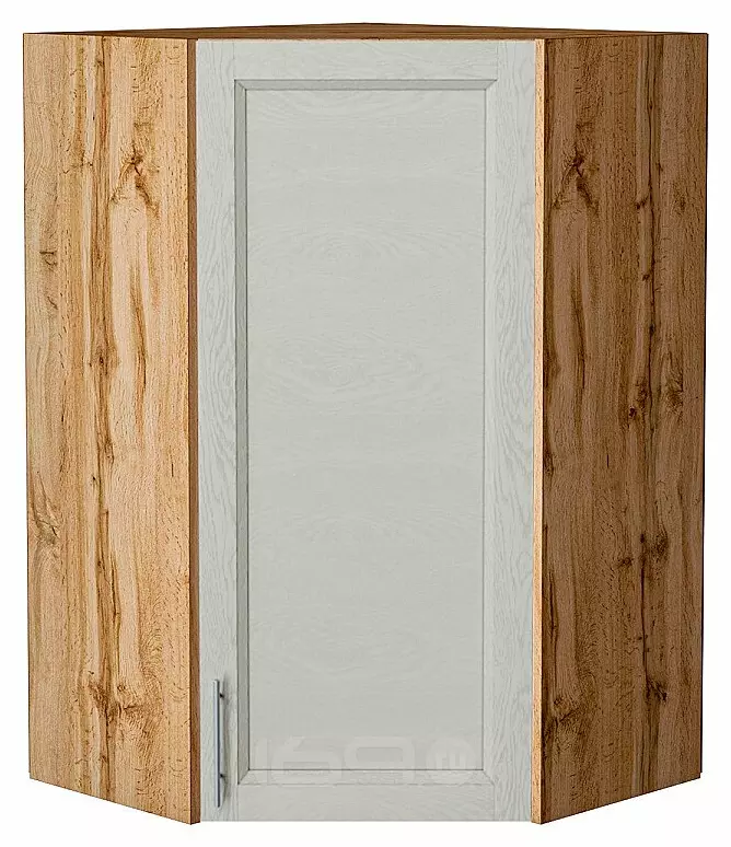 Шкаф верхний угловой Сканди Cappuccino Softwood Дуб Вотан 920*600*600