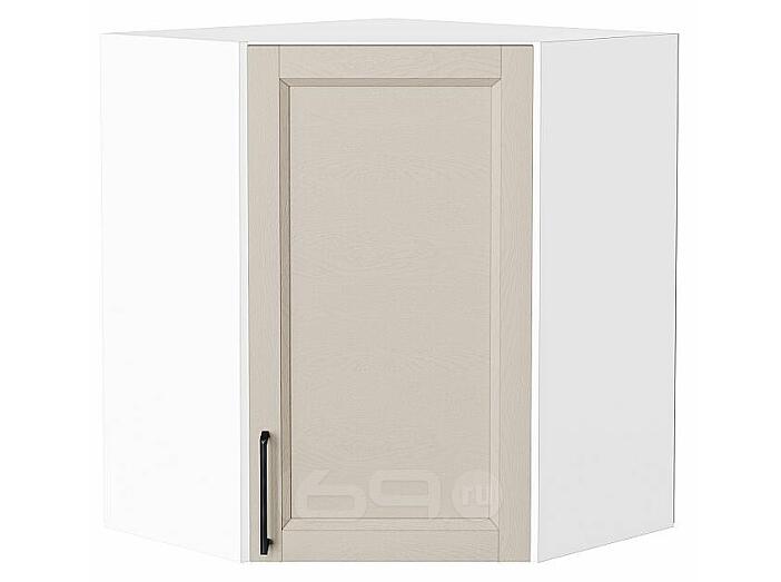Шкаф верхний угловой Сканди Cream Silkwood/Белый 716*600*600